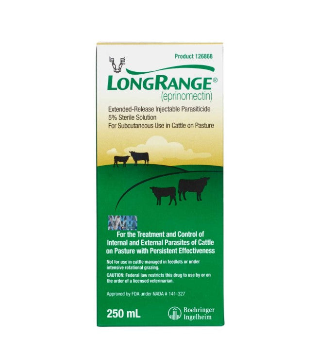 LongRange Extended-Release Parasiticide for Cattle