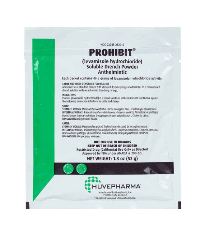 Prohibit Levamisole Drench Powder – Midwest Veterinary Service