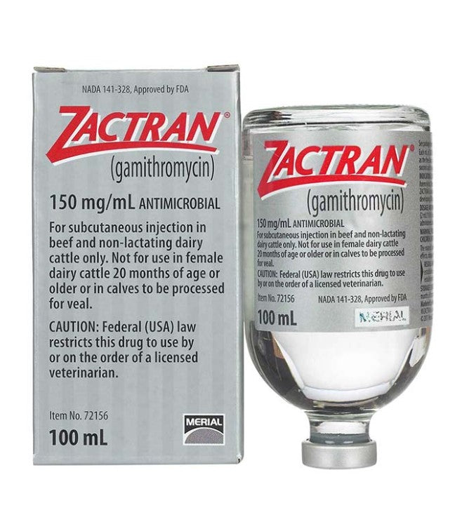 Zactran (gamithromycin) for Beef & Non-Lactating Dairy Cattle